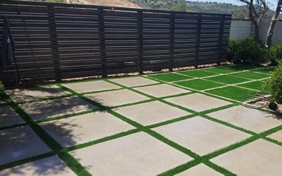 How to Install Artificial Grass between Pavers